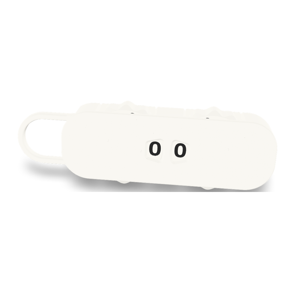 Stitch & Row Counter in Ivory White